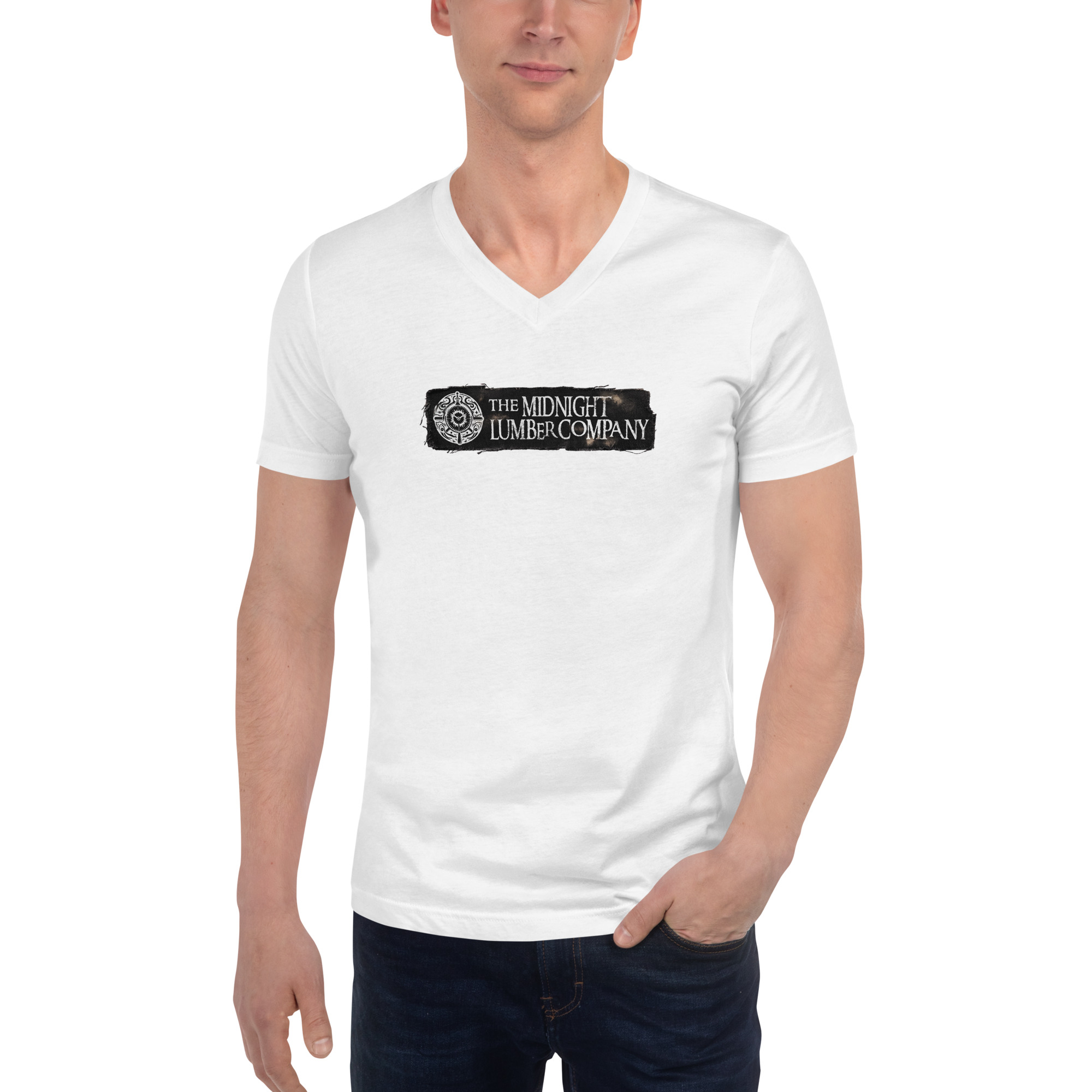 The MLC Patch Unisex Short Sleeve V-Neck T-Shirt - Image 24